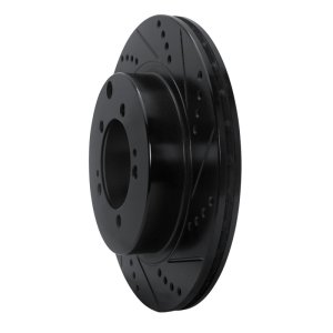 Mitsubishi Lancer Brake Rotor (1) - Rear Right - R1 Concepts - Drilled & Slotted - Black - `03-`06